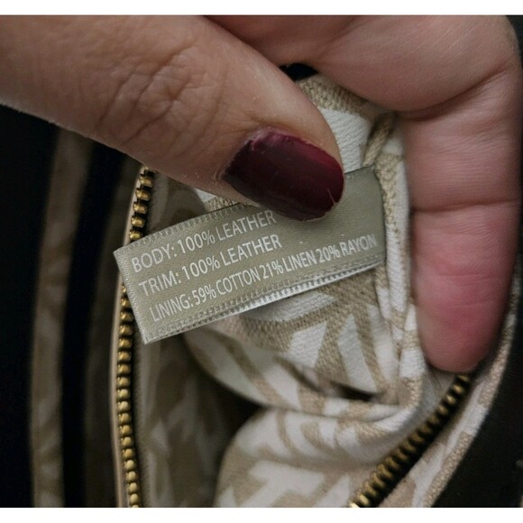 India Hicks “Dressage” Black Suede & Leather Crossbody Bag - Picture 9 of 10